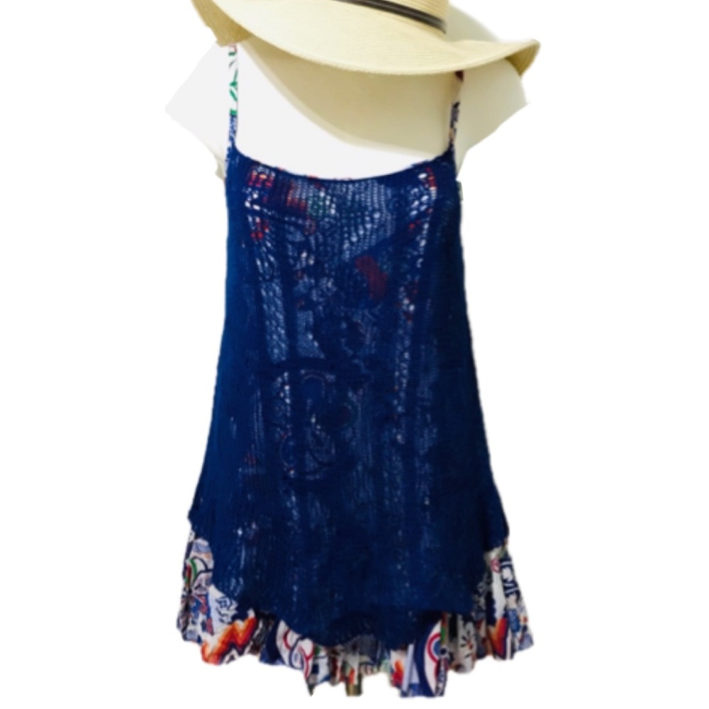 Free People Dress with Crochet Overlay